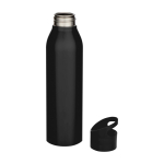 Enkelwandige RVS drinkfles van gerecycled staal 650 ml kleur zwart tweede weergave
