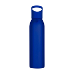 Enkelwandige RVS drinkfles van gerecycled staal 650 ml kleur blauw tweede weergave voorkant
