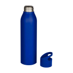 Enkelwandige RVS drinkfles van gerecycled staal 650 ml kleur blauw tweede weergave
