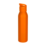 Enkelwandige RVS drinkfles van gerecycled staal 650 ml kleur oranje