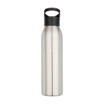Enkelwandige RVS drinkfles van gerecycled staal 650 ml kleur lichtgrijs tweede weergave voorkant