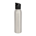 Enkelwandige RVS drinkfles van gerecycled staal 650 ml kleur lichtgrijs