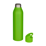 Enkelwandige RVS drinkfles van gerecycled staal 650 ml kleur neon groen tweede weergave