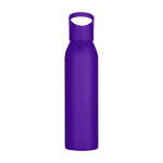 Enkelwandige RVS drinkfles van gerecycled staal 650 ml kleur paars tweede weergave voorkant