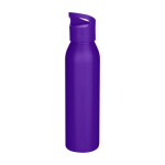 Enkelwandige RVS drinkfles van gerecycled staal 650 ml kleur paars