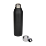 RVS drinkfles van gerecycled staal met rond handvat 650 ml kleur zwart tweede weergave