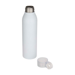 RVS drinkfles van gerecycled staal met rond handvat 650 ml kleur wit tweede weergave