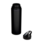 Enkelwandige RVS drinkfles van gerecycled staal 800 ml kleur zwart tweede weergave