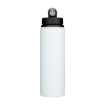 Enkelwandige RVS drinkfles van gerecycled staal 800 ml kleur wit tweede weergave voorkant