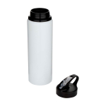 Enkelwandige RVS drinkfles van gerecycled staal 800 ml kleur wit tweede weergave