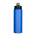 Enkelwandige RVS drinkfles van gerecycled staal 800 ml kleur koningsblauw tweede weergave voorkant