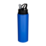 Enkelwandige RVS drinkfles van gerecycled staal 800 ml kleur koningsblauw