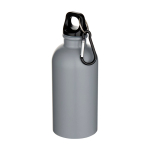 Matte enkelwandige RVS drinkfles van gerecycled staal 400 ml kleur grijs