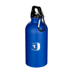 Matte enkelwandige RVS drinkfles van gerecycled staal 400 ml kleur koningsblauw weergave tampondruk