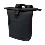 Waterdichte rolltop rugzak van kunstleer voor laptop 15” kleur zwart