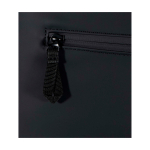 Waterdichte rolltop rugzak van kunstleer voor laptop 15” kleur zwart weergave detail 1