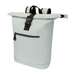 Waterdichte rolltop rugzak van kunstleer voor laptop 15” kleur grijs