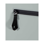 Waterdichte rolltop rugzak van kunstleer voor laptop 15” kleur grijs weergave detail 1