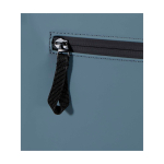 Waterdichte rolltop rugzak van kunstleer voor laptop 15” kleur cyaan blauw weergave detail 1