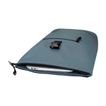 Waterdichte rolltop rugzak van kunstleer voor laptop 15” kleur cyaan blauw tweede weergave