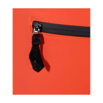 Waterdichte rolltop rugzak van kunstleer voor laptop 15” kleur zalm weergave detail 1