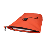 Waterdichte rolltop rugzak van kunstleer voor laptop 15” kleur zalm tweede weergave