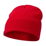 Veelzijdige ribgebreide muts, ideaal voor koud weer kleur rood