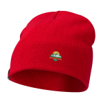 Veelzijdige ribgebreide muts, ideaal voor koud weer kleur rood