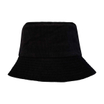 Buckethat van gerecycleerde corduroy en katoen 280 g/m² kleur zwart tweede weergave voorkant