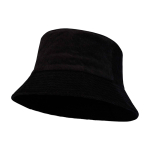 Buckethat van gerecycleerde corduroy en katoen 280 g/m² kleur zwart