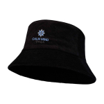 Buckethat van gerecycleerde corduroy en katoen 280 g/m² kleur zwart