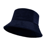 Buckethat van gerecycleerde corduroy en katoen 280 g/m² kleur marineblauw