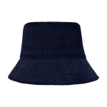 Buckethat van gerecycleerde corduroy en katoen 280 g/m² kleur marineblauw tweede weergave achterkant