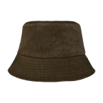 Buckethat van gerecycleerde corduroy en katoen 280 g/m² kleur donkergroen tweede weergave voorkant