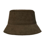 Buckethat van gerecycleerde corduroy en katoen 280 g/m² kleur donkergroen tweede weergave achterkant