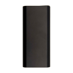 Powerbank van gerecycled aluminium, ideaal voor laptops 20.000 mAh kleur zwart derde weergave voorkant
