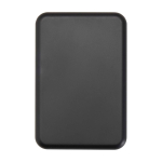 Magnetische draadloze powerbank van gerecycled plastic 5.000 mAh kleur zwart tweede weergave voorkant
