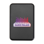 Magnetische draadloze powerbank van gerecycled plastic 5.000 mAh kleur zwart
