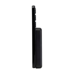 Magnetische draadloze powerbank van gerecycled plastic 5.000 mAh kleur zwart weergave zijkant