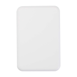 Magnetische draadloze powerbank van gerecycled plastic 5.000 mAh kleur wit tweede weergave voorkant