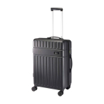 Uitschuifbare trolley van sterk gerecycled plastic kleur zwart weergave bedrukking logo 2