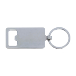 Moderne sleutelhanger van bamboe met geïntegreerde flesopener kleur naturel tweede weergave achterkant