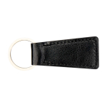 Elegante sleutelhanger van gerecycled plastic voor sleutels of tas kleur zwart tweede weergave voorkant
