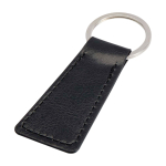 Elegante sleutelhanger van gerecycled plastic voor sleutels of tas kleur zwart