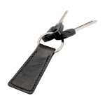 Elegante sleutelhanger van gerecycled plastic voor sleutels of tas kleur zwart tweede weergave