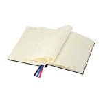 Notitieboek met harde kaft van gerecycled plastic en dagagenda A5 kleur zwart derde weergave