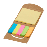 Mini-blok met 125 kleine en 25 grote gekleurde kleefnotities kleur naturel