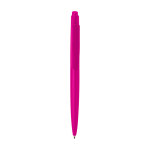 Klassieke balpen van gerecycled plastic met blauwe inkt kleur fuchsia