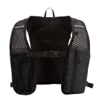 Waterdicht en reflecterend hardloopvest met drinksysteem kleur zwart tweede weergave voorkant