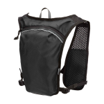 Waterdicht en reflecterend hardloopvest met drinksysteem kleur zwart derde weergave